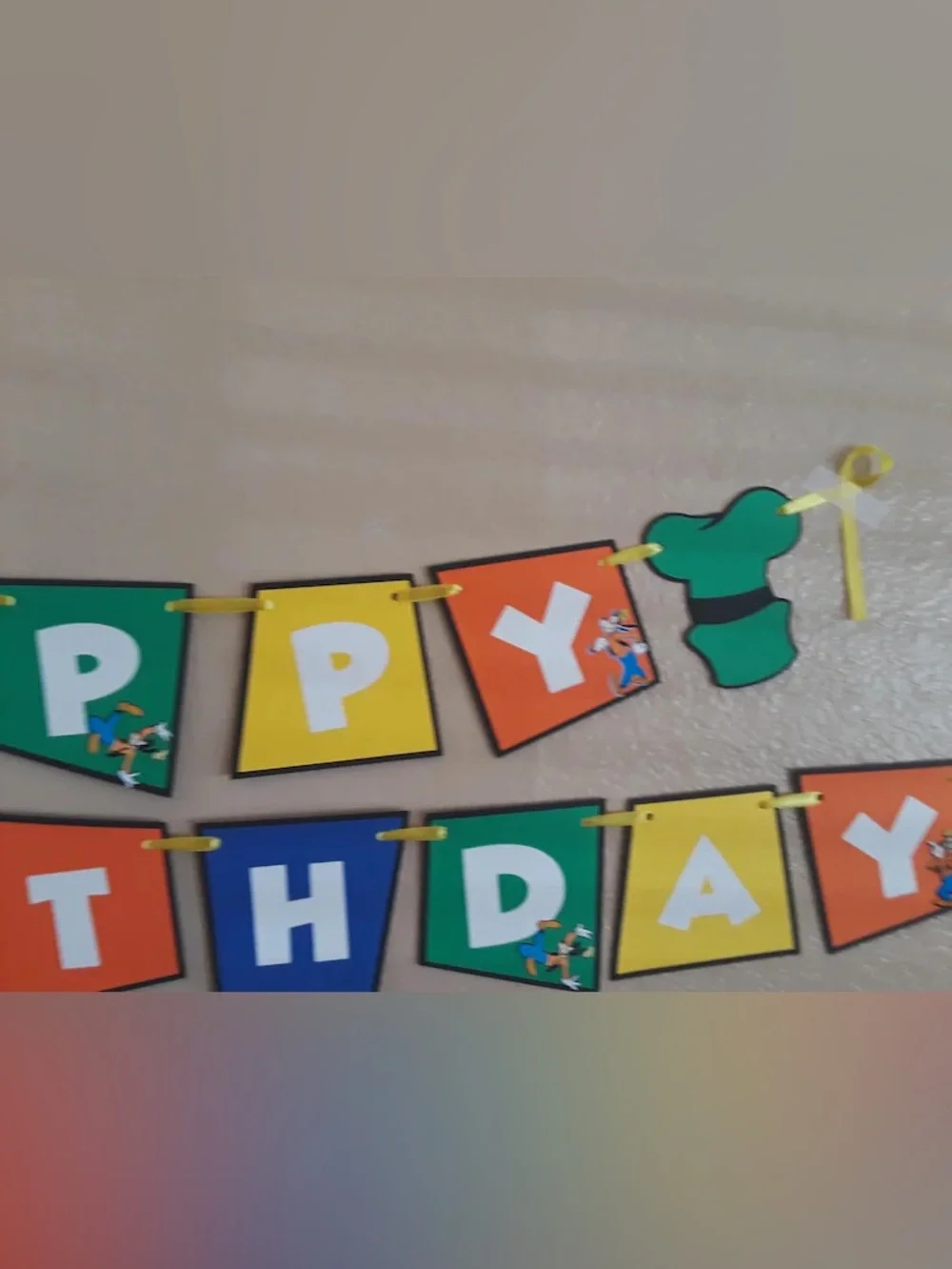 Goofy Happy Birthday Banner,Disney Goofy